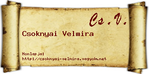 Csoknyai Velmira névjegykártya